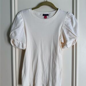 Vince Camuto Cream Puff Sleeve Tee